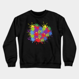 Art Colour Splash Colourful Colour Abstract Form Crewneck Sweatshirt